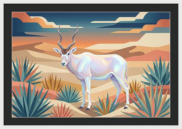 Addax In The Desert