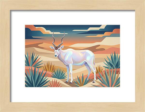 Addax In The Desert