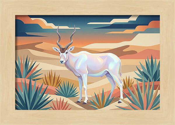 Addax In The Desert
