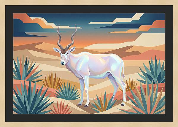 Addax In The Desert
