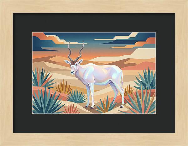 Addax In The Desert
