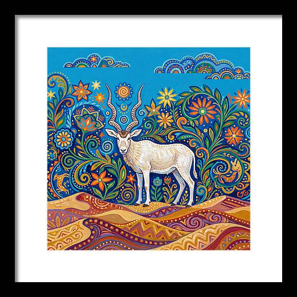 Addax In Vibrant Landscape