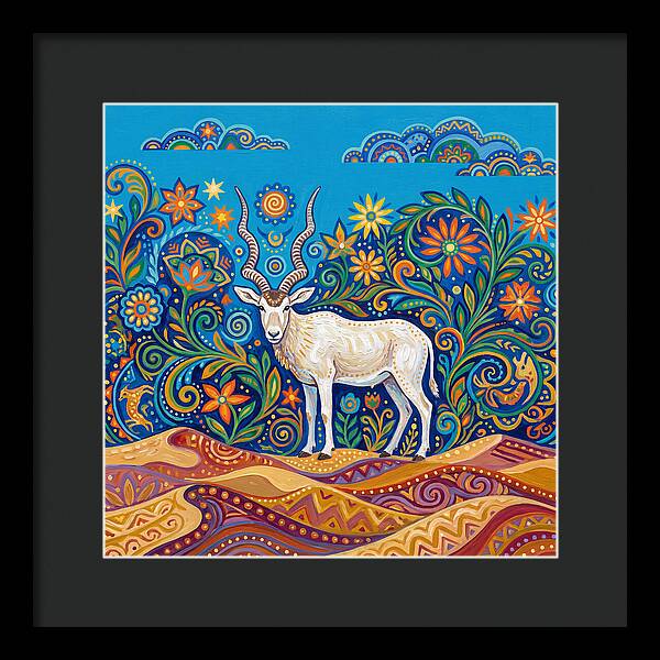 Addax In Vibrant Landscape