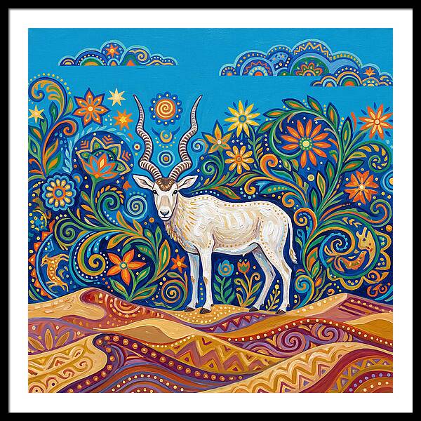 Addax In Vibrant Landscape