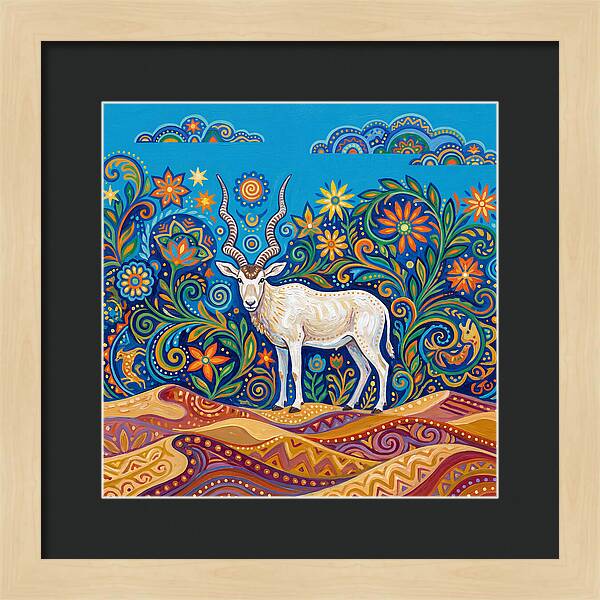 Addax In Vibrant Landscape
