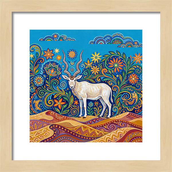 Addax In Vibrant Landscape
