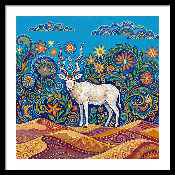 Addax In Vibrant Landscape