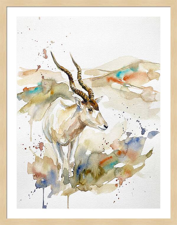 Addax In Watercolor Splendor