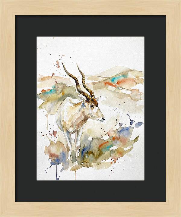 Addax In Watercolor Splendor