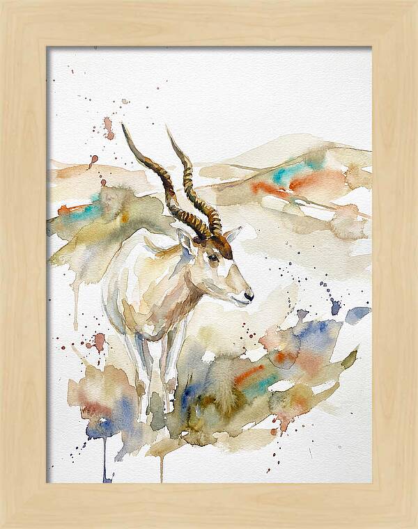Addax In Watercolor Splendor