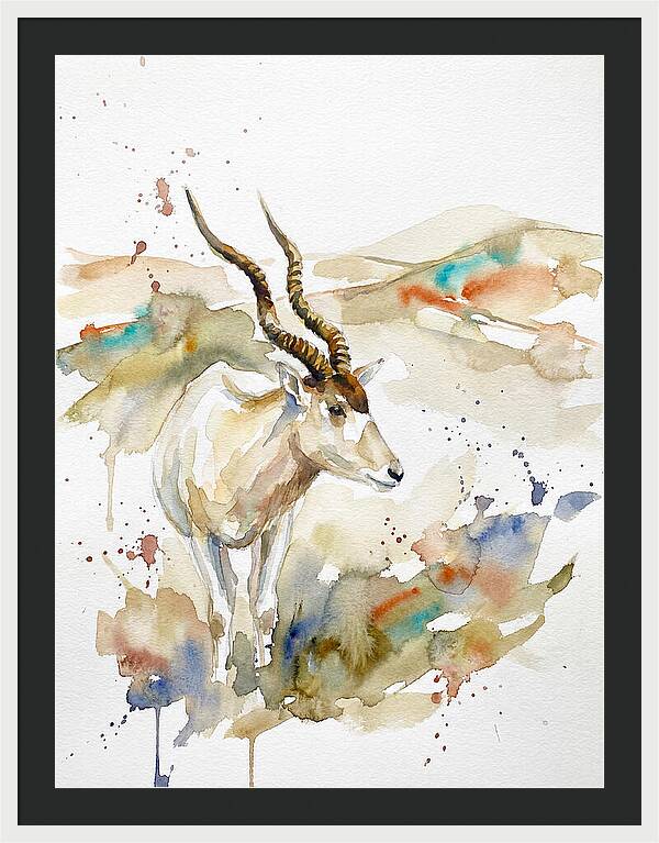 Addax In Watercolor Splendor