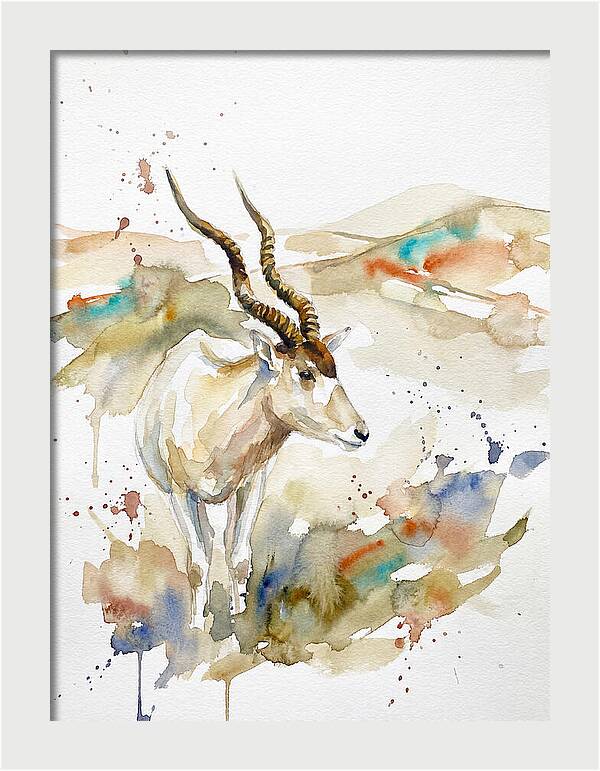 Addax In Watercolor Splendor