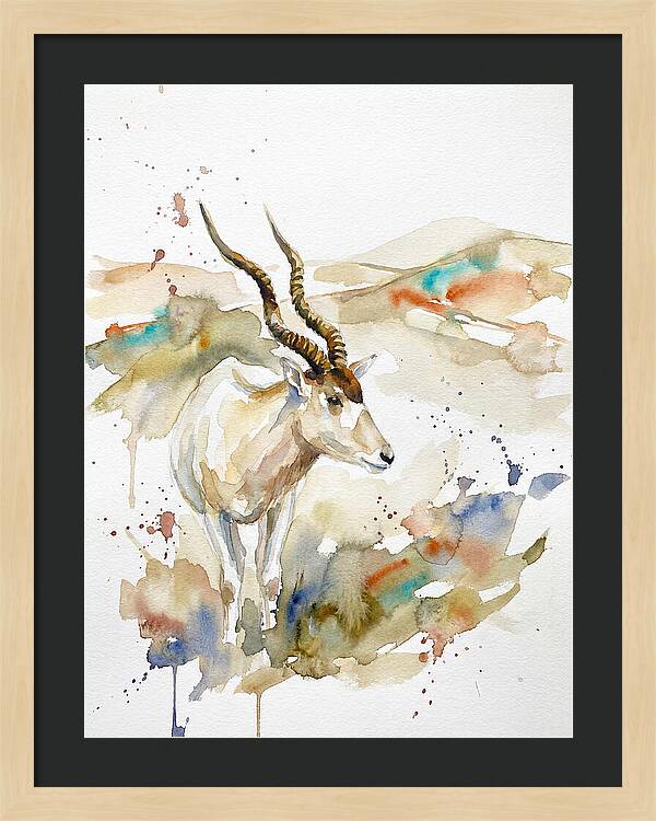 Addax In Watercolor Splendor