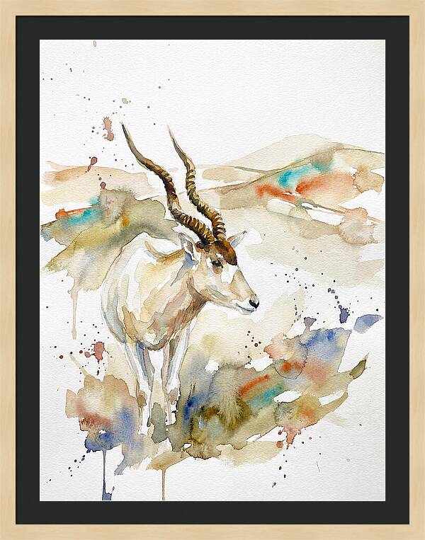 Addax In Watercolor Splendor