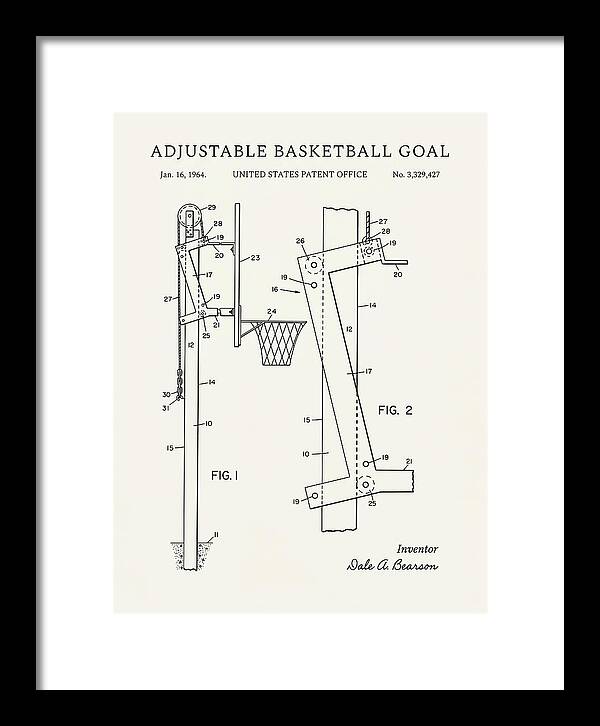 Adjustable Basketball Goal Minimalist Patent Us3329427a