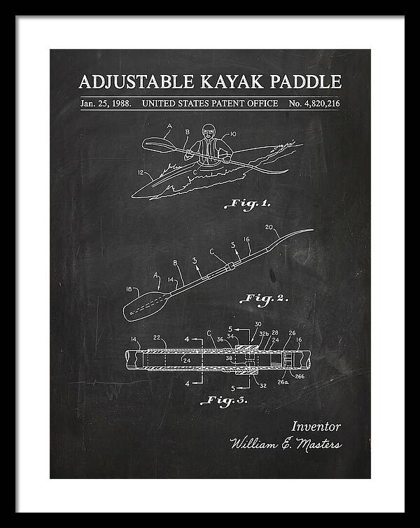 Adjustable Kayak Paddle Chalkboard Patent Us4820216a