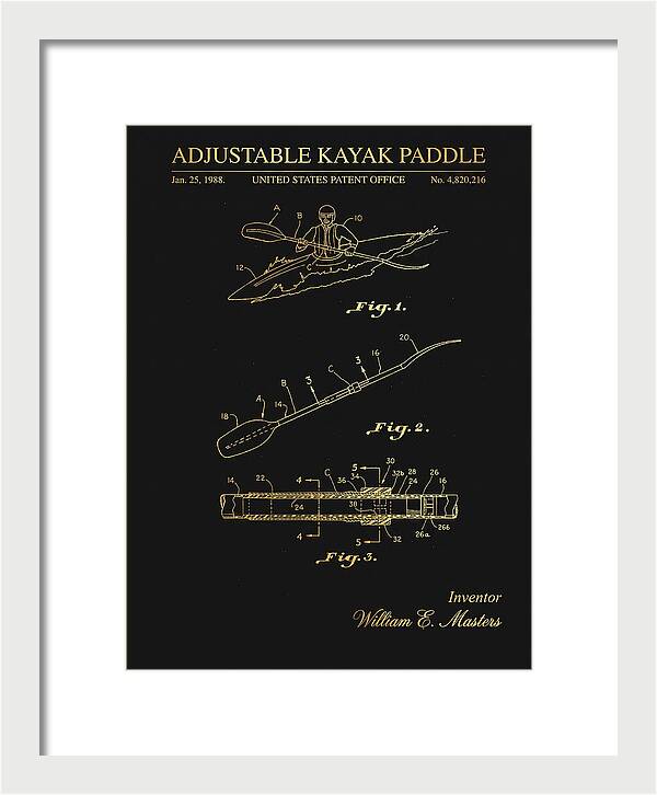 Adjustable Kayak Paddle Gold Patent Us4820216a