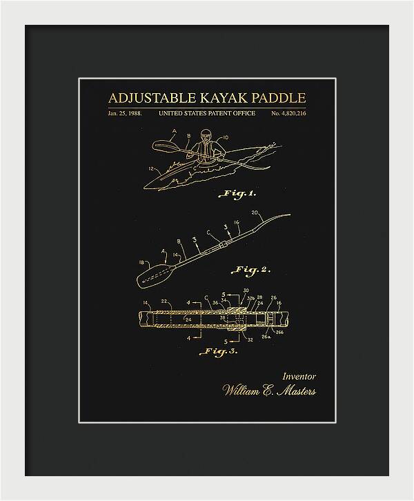 Adjustable Kayak Paddle Gold Patent Us4820216a