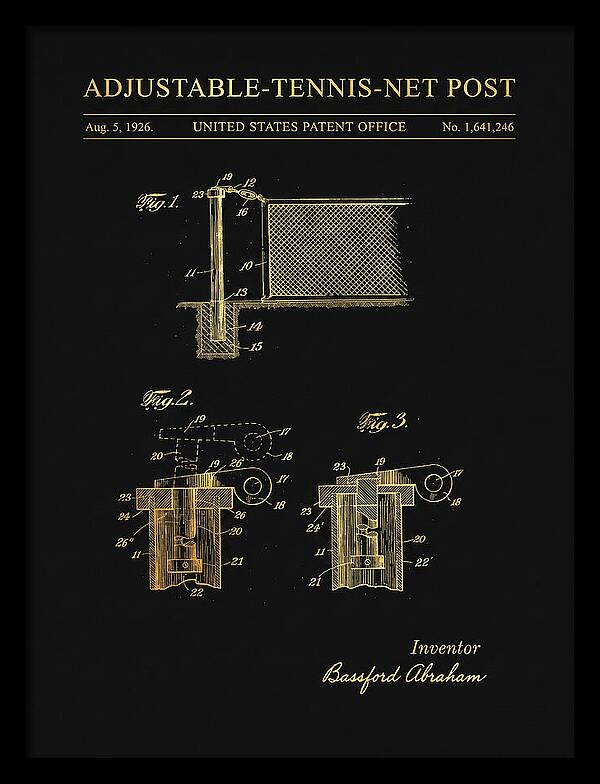 Adjustable Tennis Net Post Gold Patent Us1641246a