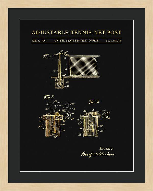 Adjustable Tennis Net Post Gold Patent Us1641246a
