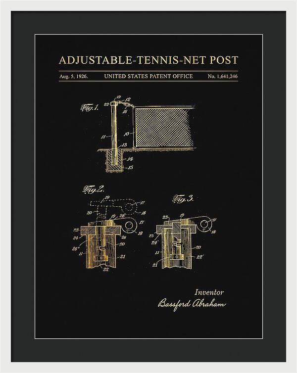 Adjustable Tennis Net Post Gold Patent Us1641246a