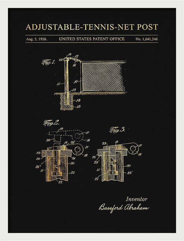 Adjustable Tennis Net Post Gold Patent Us1641246a