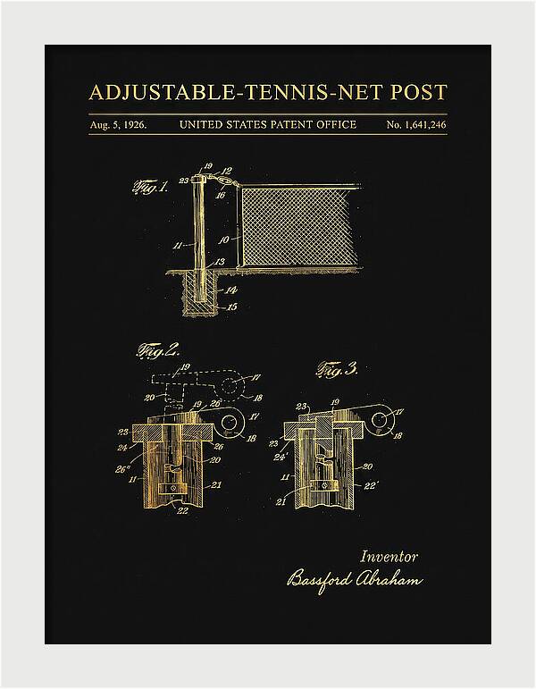 Adjustable Tennis Net Post Gold Patent Us1641246a