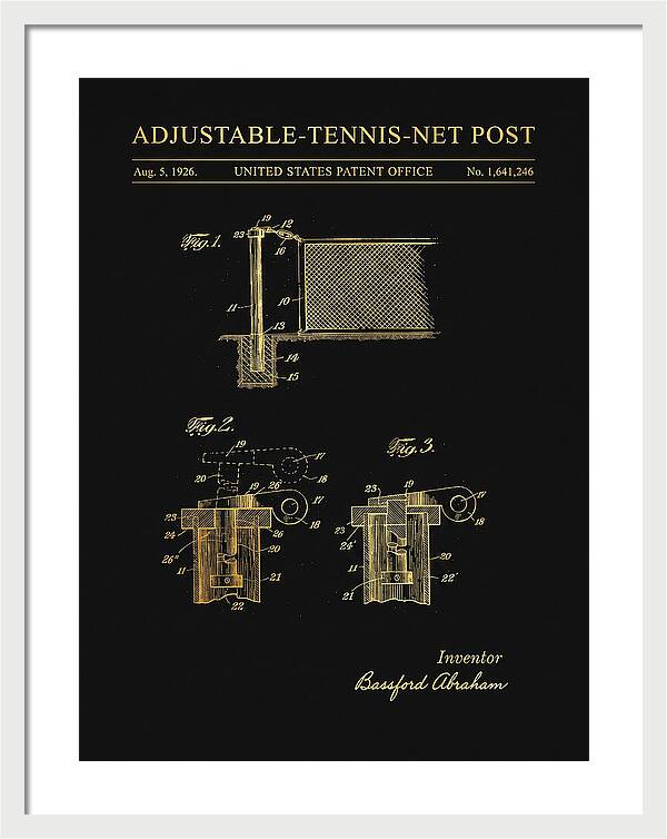 Adjustable Tennis Net Post Gold Patent Us1641246a