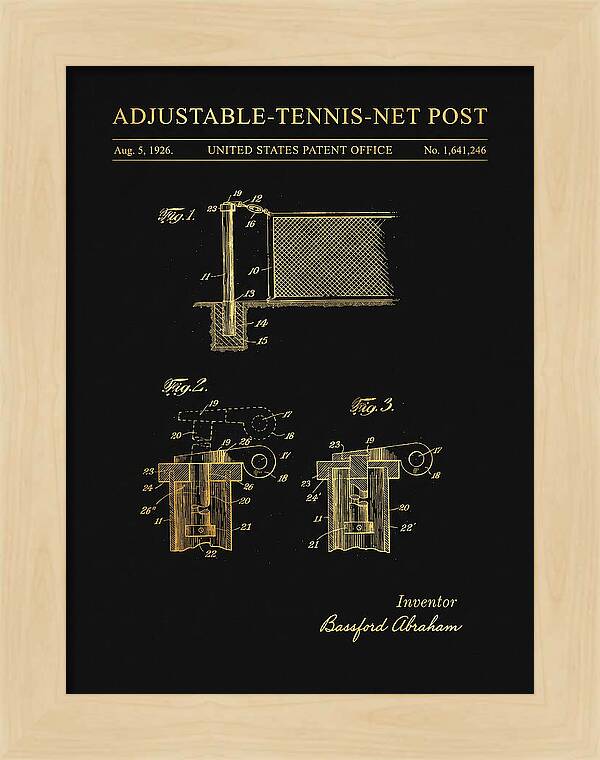 Adjustable Tennis Net Post Gold Patent Us1641246a