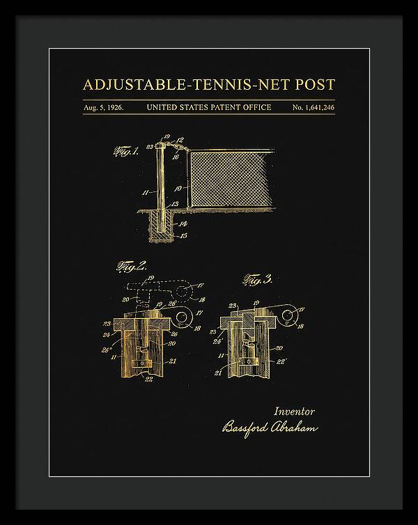 Adjustable Tennis Net Post Gold Patent Us1641246a