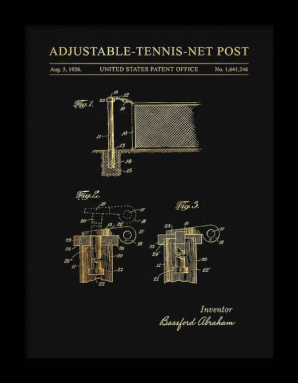 Adjustable Tennis Net Post Gold Patent Us1641246a