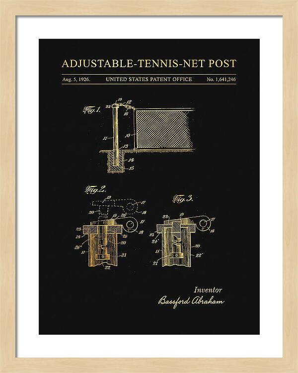 Adjustable Tennis Net Post Gold Patent Us1641246a