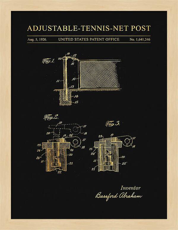 Adjustable Tennis Net Post Gold Patent Us1641246a