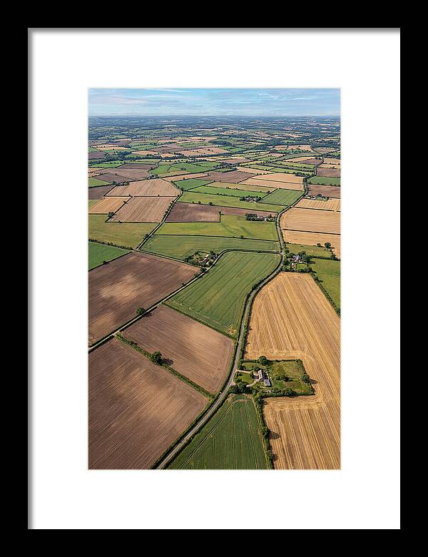 Aerial Perspective Of Agricultural Fields