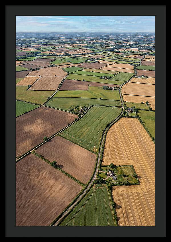 Aerial Perspective Of Agricultural Fields