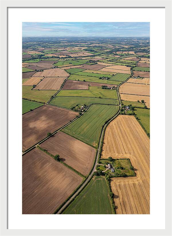 Aerial Perspective Of Agricultural Fields