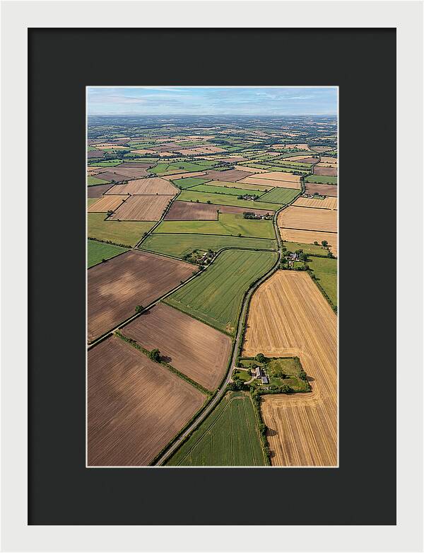 Aerial Perspective Of Agricultural Fields