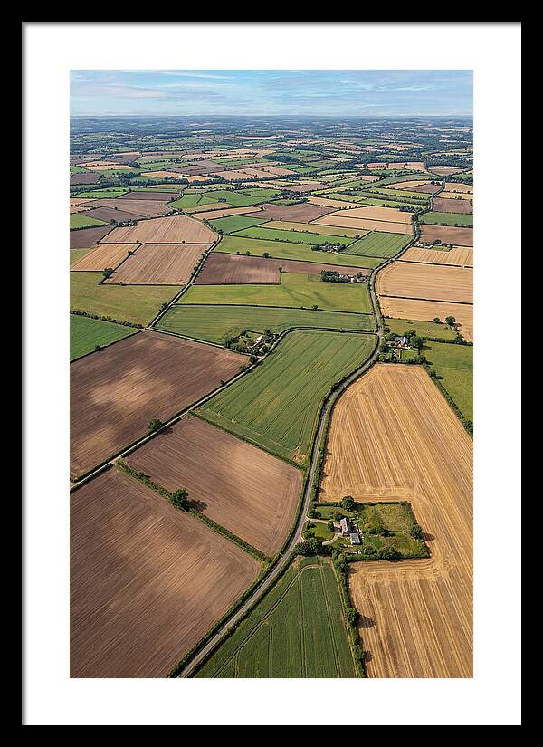 Aerial Perspective Of Agricultural Fields
