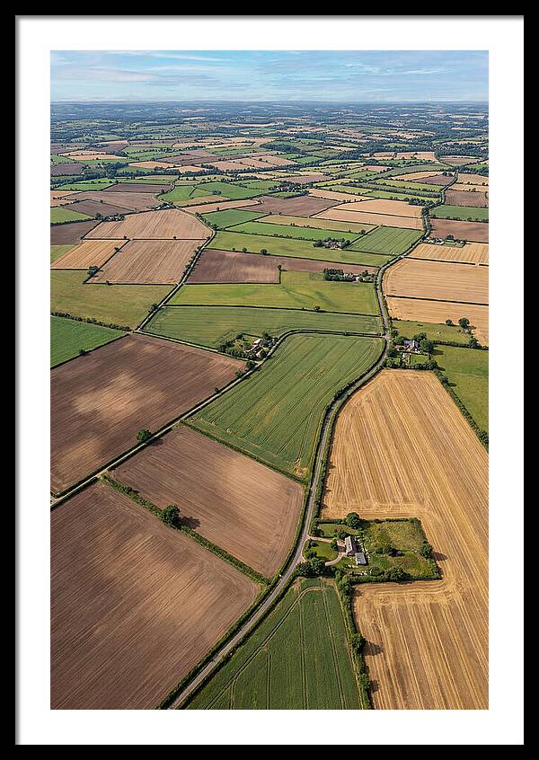 Aerial Perspective Of Agricultural Fields