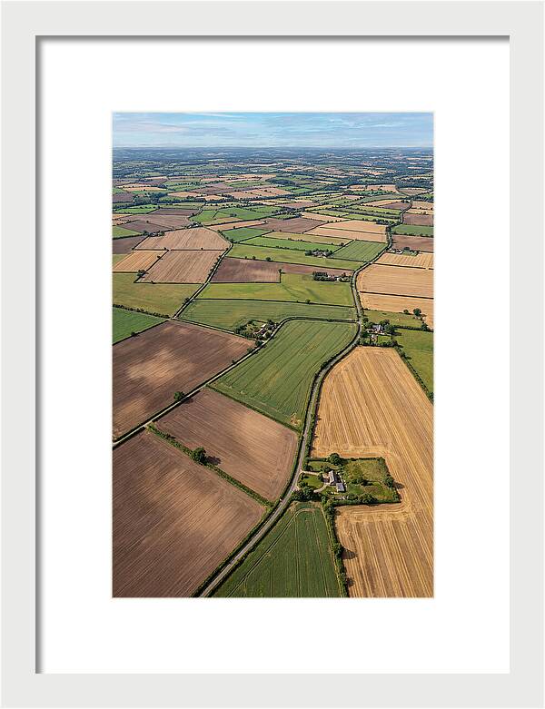 Aerial Perspective Of Agricultural Fields