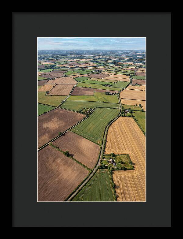 Aerial Perspective Of Agricultural Fields