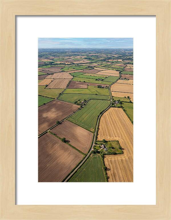 Aerial Perspective Of Agricultural Fields