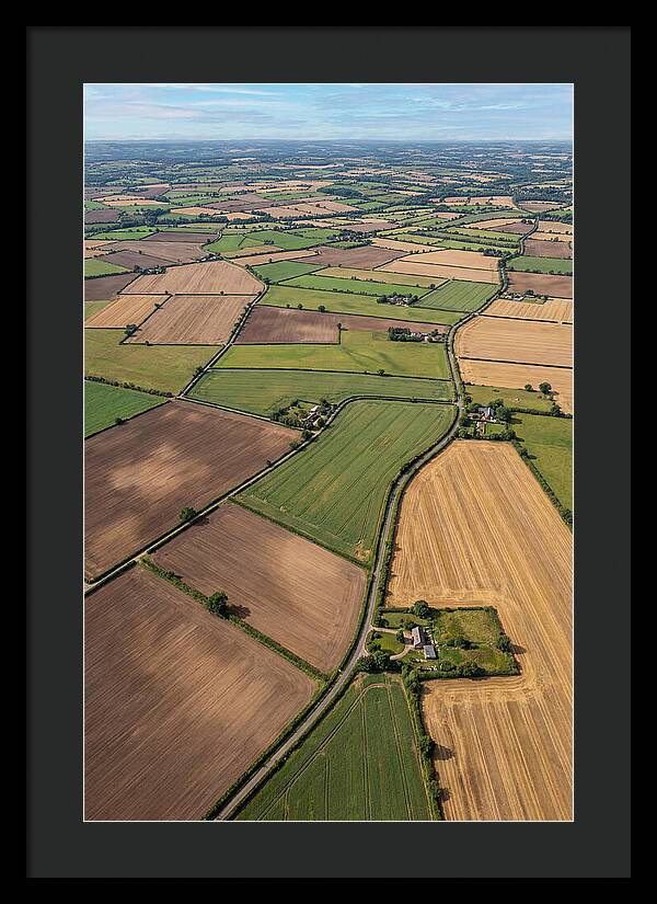 Aerial Perspective Of Agricultural Fields