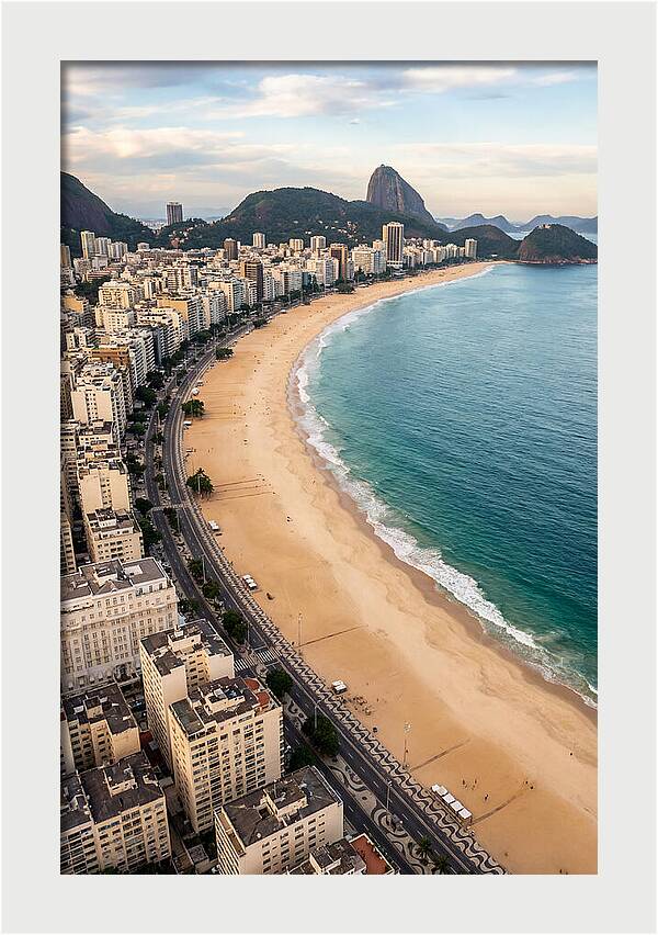 Aerial Perspective Of Copacabana Beach