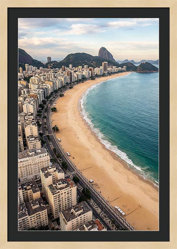 Aerial Perspective Of Copacabana Beach
