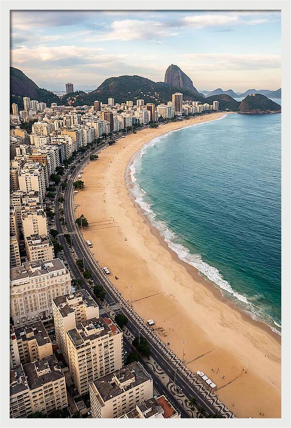 Aerial Perspective Of Copacabana Beach