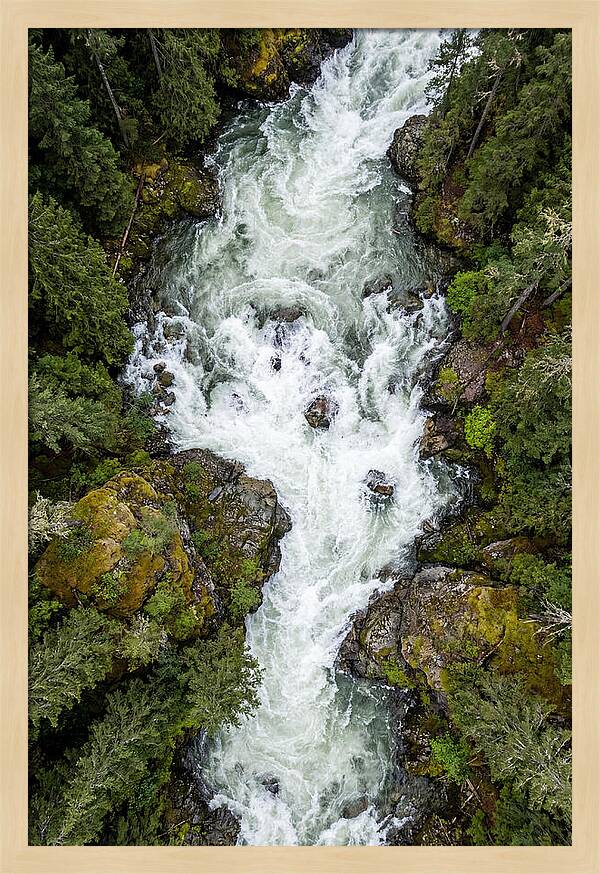Aerial Perspective Of River Rapids