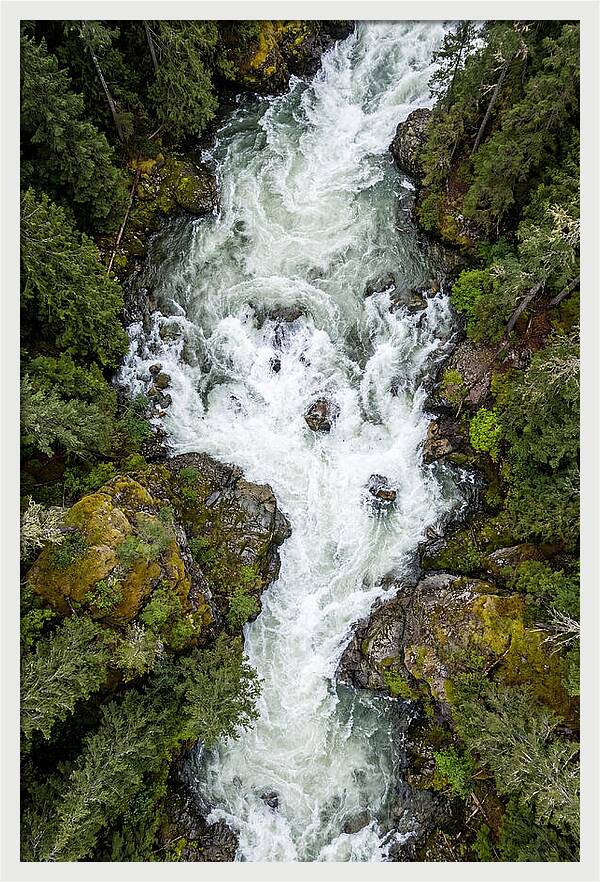 Aerial Perspective Of River Rapids