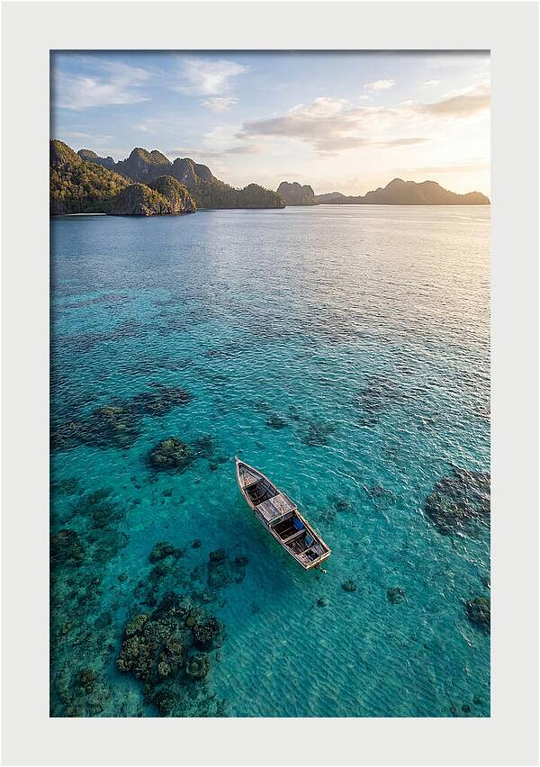 Aerial View Of A Serene Boat