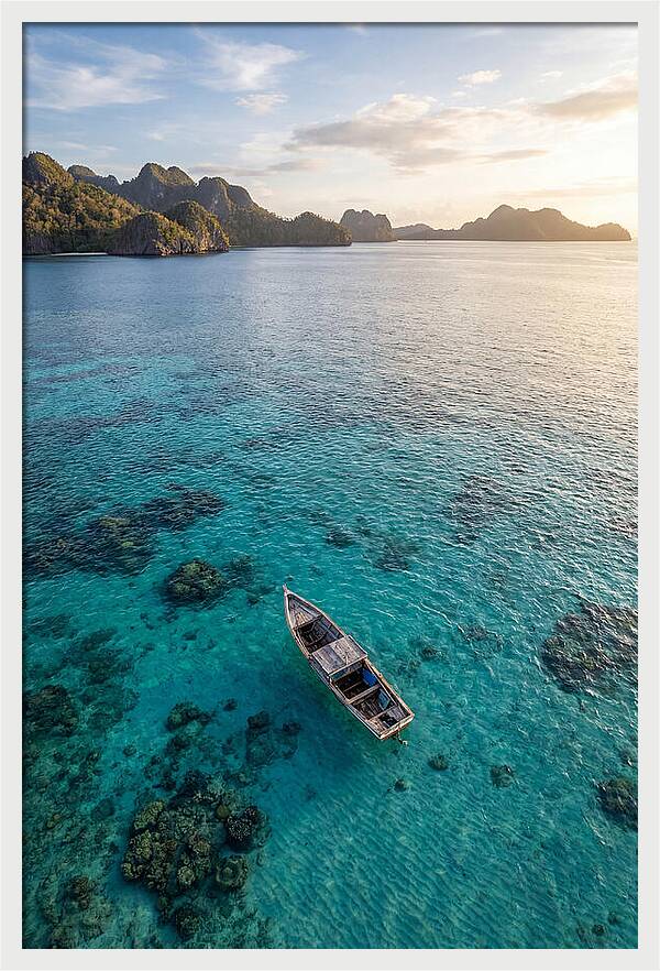 Aerial View Of A Serene Boat